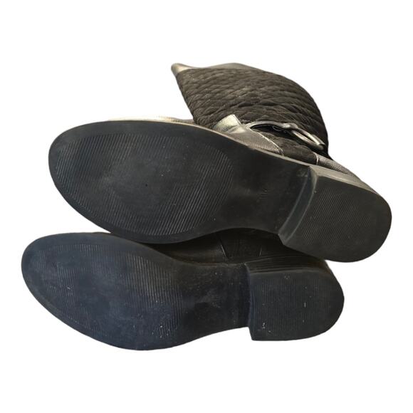 Torrid‎ Black Quilted Wide Calf tall Boots Women's Size 11 W Wide - Picture 6 of 9